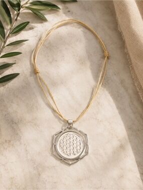 Boho Flower of Life Mandala Pendant Necklace • Sacred Geometry • Spiritual